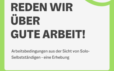 Geht’s gut? – Ein Podcast-Interview zur Erhebung „Arbeitsbedingungen aus der Sicht von Solo-Selbstständigen“